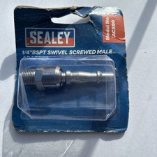 Sealey Swivel Screwed Male Adaptor Air Line Connector Quick Coupling 1/4" BSPT