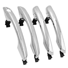 Chrome Exterior Door Handles, 4PCS Front Rear Left Driver Right Passenger 