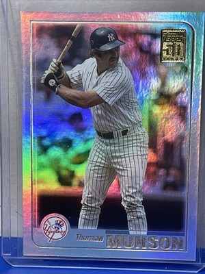 2021 Topps Archives - 2001 Topps Thurman Munson #218 Silver 006/150