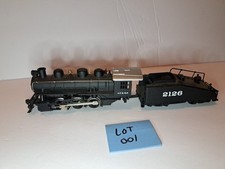 Vintage Bachmann HO Train- Steam Engine AT&SF & Tender 2126 FOR PARTS UNTESTED 