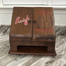 Antique Vintage Buick Motor Cars Wooden Service Invoice Rack Holder Box GM