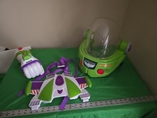 Disney Toy Story Buzz Lightyear Armor Helmet Glove Lights Works VGUC