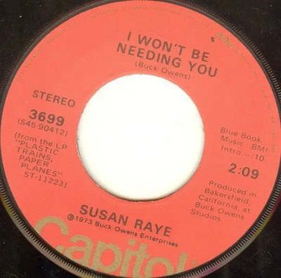 Susan Raye Plastic Trains, Paper Planes Vinyl Single 7inch Capitol