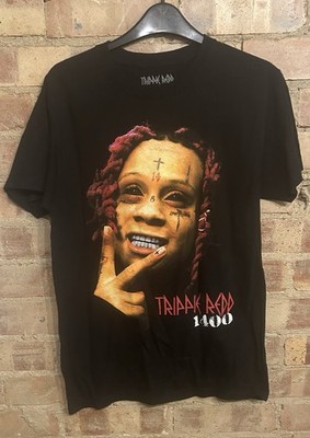Trippie Redd 1400 T-Shirt Size Small 36  Black Graphic Print 100% Cotton