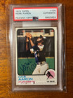 HANK AARON 1973 TOPPS # 100 BRAVES PSA / DNA AUTHENTIC AUTO SIGNED HOF