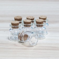 10 100PCS Tiny Vials 4ML Vial Jars Glass bottles Corks bottles Message Crafts