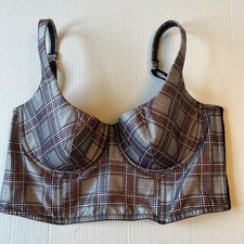 Victoria  s Secret Plaid Corset Top 34D Bra NWOT