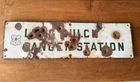vtg US Forest Service Dept of Ag LONG GULCH RANGER STATION 1930s porcelain sign