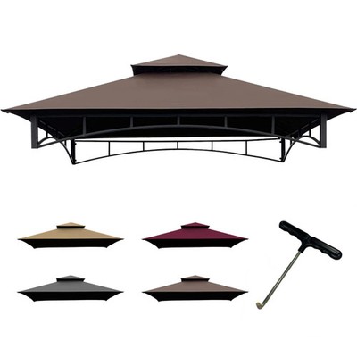 CoastShade 8 x 5 Grill BBQ Pavillon Doppelstufig Ersatz Überdachung Dach Outdoor