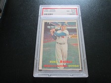 DUKE SNIDER 1957 TOPPS BASEBALL CARD # 170 GRADED PSA 8 (OC) NMMT OFF CENTER