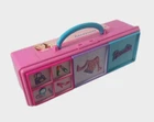 Tara Toy Barbie Accessory Case Pink Plastic Storage Organizer 9" Vintage 1999