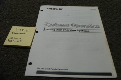 Caterpillar 345BL Excavator Start Charge System Operation Service Manual 9GS1-xz