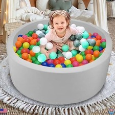LimitlessFunN Kids Foam Ball Pit - Foldable Playpen for Toddlers  Baby Pool