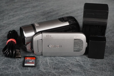 Canon FS400 480i MPEG-2 Standard Definition Flash Camcorder 37x W/ Extras Tested