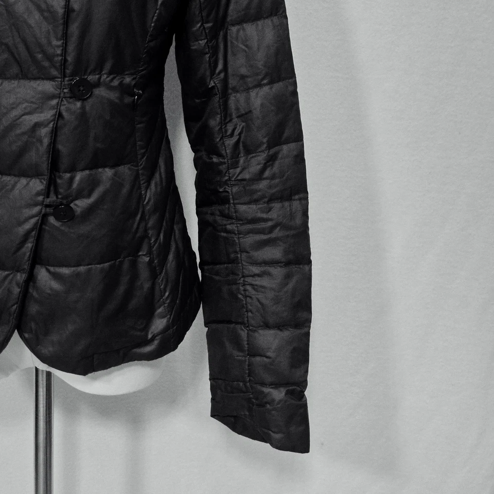 Chaqueta Nau para mujer XXS negra asimétrica acolchada acolchada abrigo ligero Foto 4 de 4
