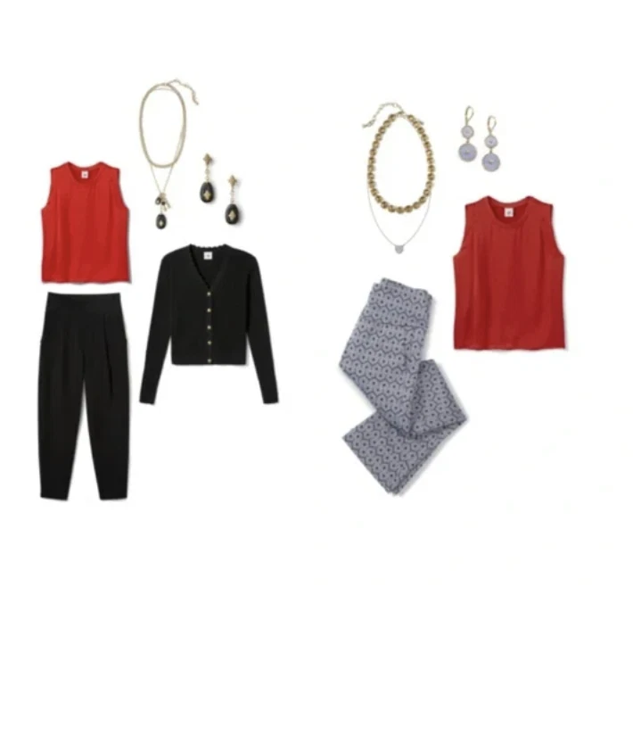 NUEVO CON ETIQUETAS CABI Completo Top 6521 Pullover Sin Mangas Satinado Rojo Rubí Talla L (Antes $89) Foto 3 de 4