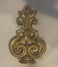 Antikes goldenes Holzendstück für Holzgardinenstangen Hochwertig