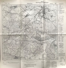 Z&uuml;llichau, Sulech&oacute;w, Neumark, Tschicherzig Landkarte Me&szlig;tischblatt 3959 von 1936