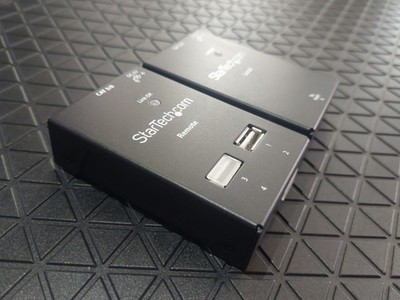 StarTech 4-Port USB 2.0 Over Cat5 / Cat6 Extender Kit 330ft (100m) - USB2004EXTV