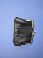 Leather black With gold change purse wallet