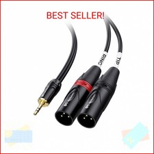 Cable Matters 3.5mm 1/8 Inch TRS to 2 XLR Cable 6 ft, Male to Male Aux to Dual X