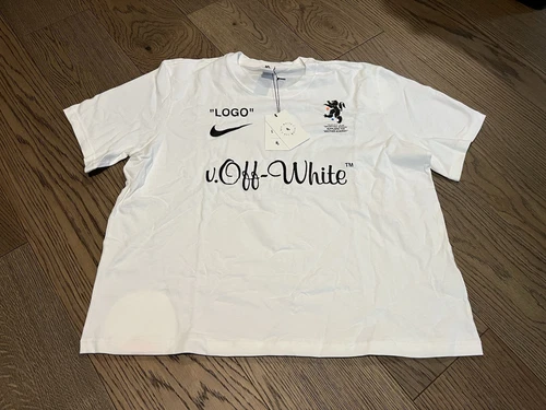 OFF WHITE X NIKE Maglia Nike x Off White "Logo" bianca grande