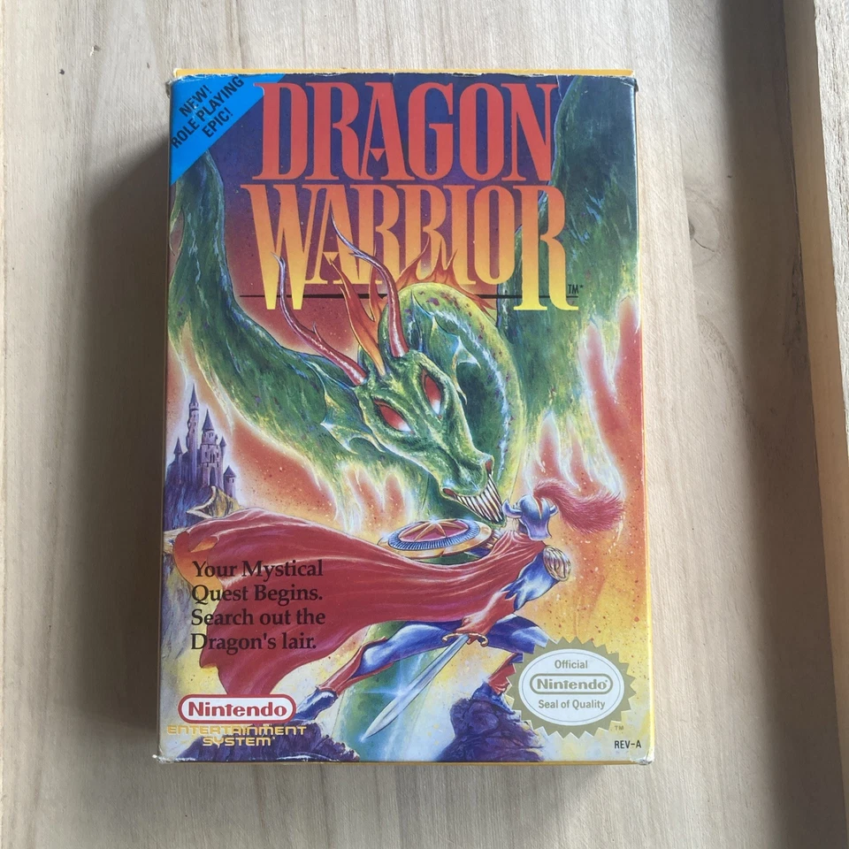 Nintendo Dragon Warrior Nes **CIB** COMPLETO** *Incluye protector de plástico* Foto 2 de 4