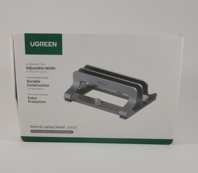 UGREEN Aluminum Vertical Dual Laptop Stand Space-Save Shelf For Macbook iPad