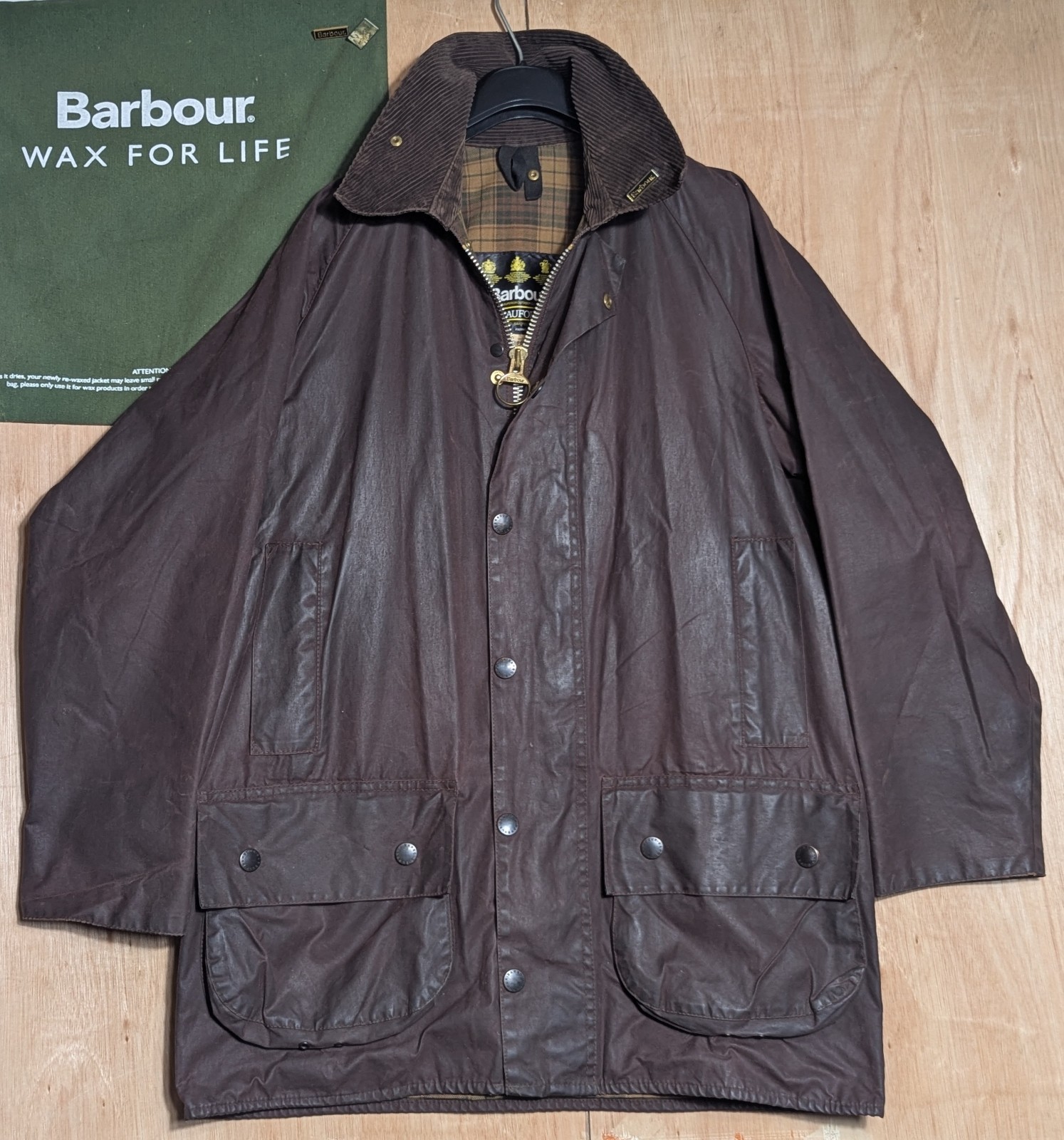 Barbour A190 Vintage Beaufort Jacket Rustic Brown Men's C38/97CM image 4