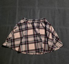 Shein Pink, Red And Black Plaid Skirt Girls 10Y Excellent Condition