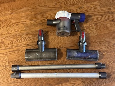 Lot Of Dyson Parts: SV11 Body, v7 & v8 Wand Extension,  2x Brush Heads, No Batt