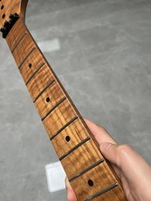 Floyd nut Stainless steel 22Fret satin Roasted Flame Maple Electric guitar Neck