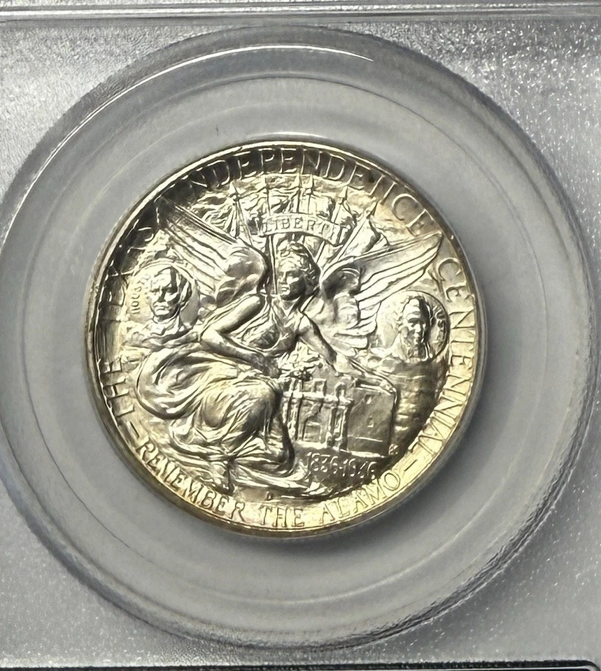 1935-D Texas Commemorative Half Dollar PCGS MS65 in OGH - Image 3 of 3