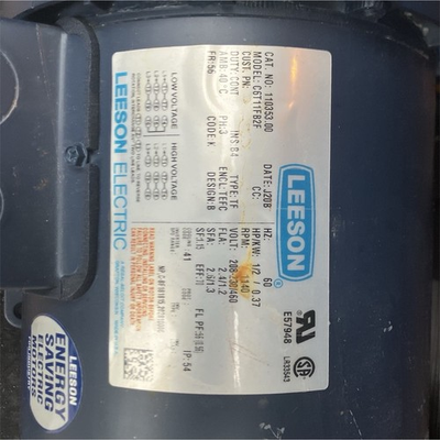 #ad LEESON 1 2 HP Three Phase TEFC Electric Motor 208 230 460V 1725 RPM Foot Mount $215.00