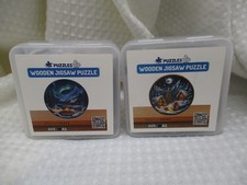 Miniature Wooden Jigsaw Puzzles, Lot of 2 NIB, 55-70 Pieces Each