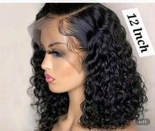 Deep Wave Bob Wig Human Hair Hd Wave Frontal Wig 13x4 Transparent Lace Front Wig