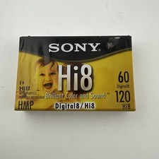 Sony 8mm Digital8 Hi8 Blank Tape 120 min, New Sealed Cassette