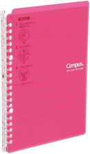 Campus Smart Ring Binder, B5 Pink Refillable Binder Notebook 26 Holes with 10 Ex