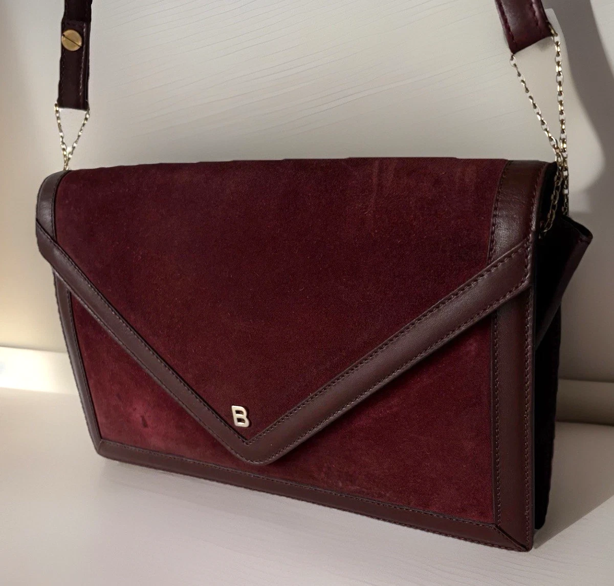 ショルダーバッグ BALLY leather suede square shoulder bag Bally Women's Suede Exterior Shoulder Bag Bags & Handbags for