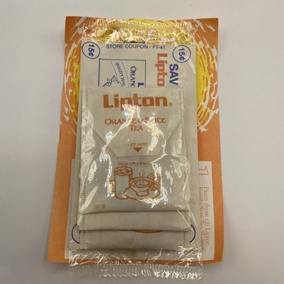 Vtg Collectible Advertisement Lipton Orange Spice Tea Promo Include Sun Tea Bags