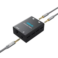 Audio Switch 3.5mm Bi-Direction Switch, Stereo Audio Switcher 2 in 1/1 in 2 O...