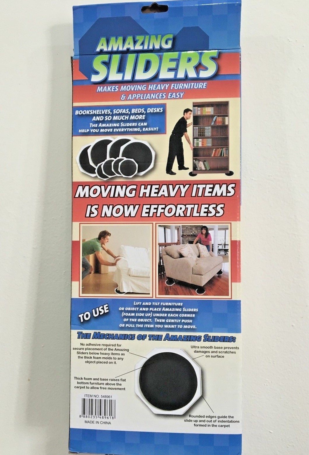 8pc Moving Magic Sliders Furniture Pad Protector Floor Wood Carpet