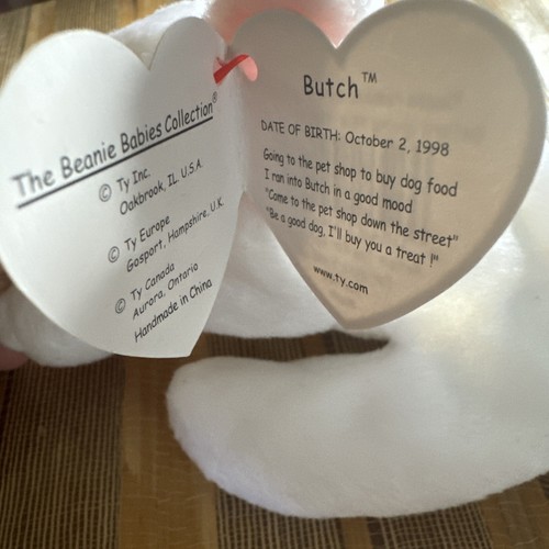 1998-1999 Ty Beanie Baby Butch the Dog, w Multiple ERRORS, RARE - Picture 3 of 10