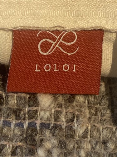 LOLOI Jute Wool Blend Rustic Textured Boho Lumbar Pillow Cover 16”X26” Anthro - Picture 6 of 7