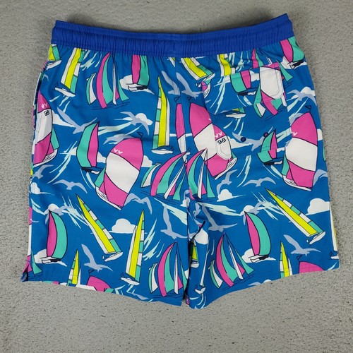 Vineyard Vines Shorts Boys XL Blue Sailboat Print Beach Board Swim Trunks Kids - Picture 8 of 10
