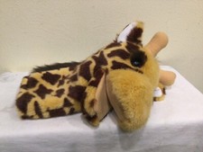 VTG. 1990 DAKIN PLUSH GIRAFFE PUPPET, MOVEABLE MOUTH, SOFT  HUGGABLE, THAILAND