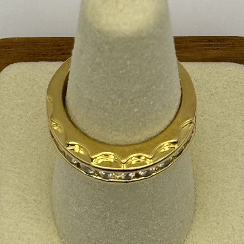 Channel Set Ring - Made With Swarovski Elements - Size 7 - Bild 3 von 8