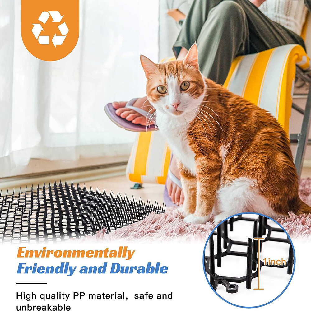 10x Cat Scat Mat Spike AntiCat Prickle Strip Deterrent Garden Repellent Animal eBay