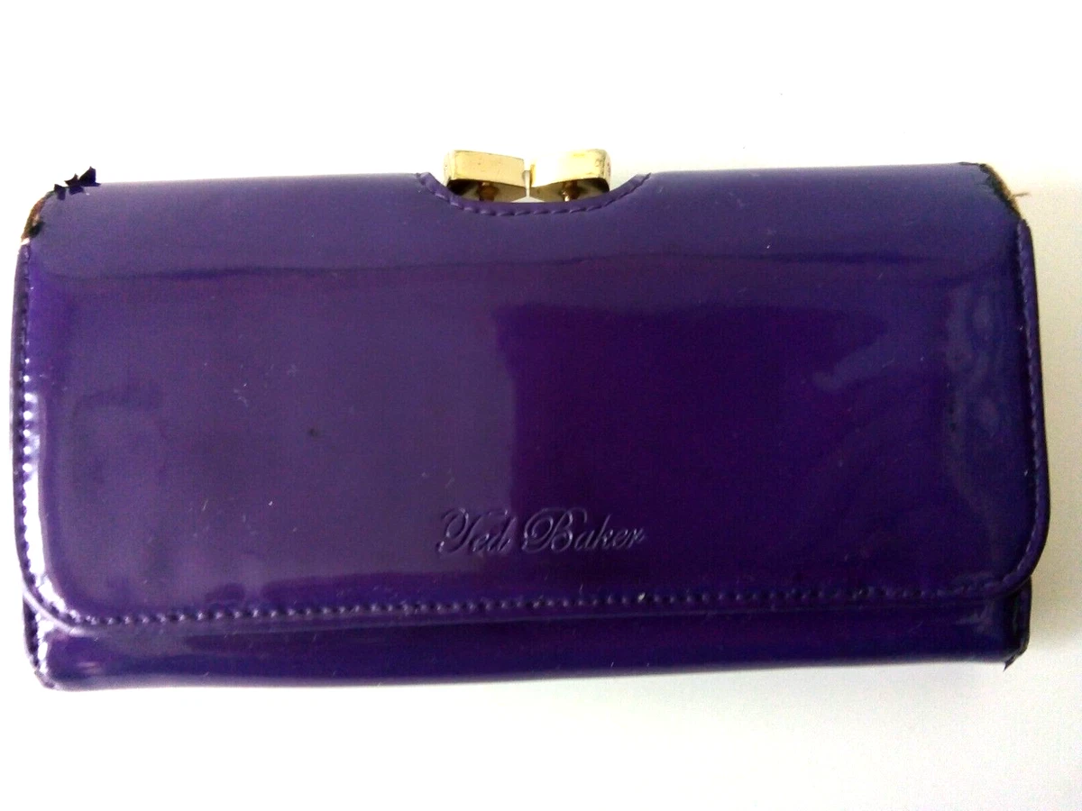 Pre-owned Ted Baker Purple Leather Clutch Bag | ModeSens