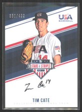 2018 Panini USA Stars & Stripes CNT Signatures Black Ink Tim Cate Auto /499 #TC